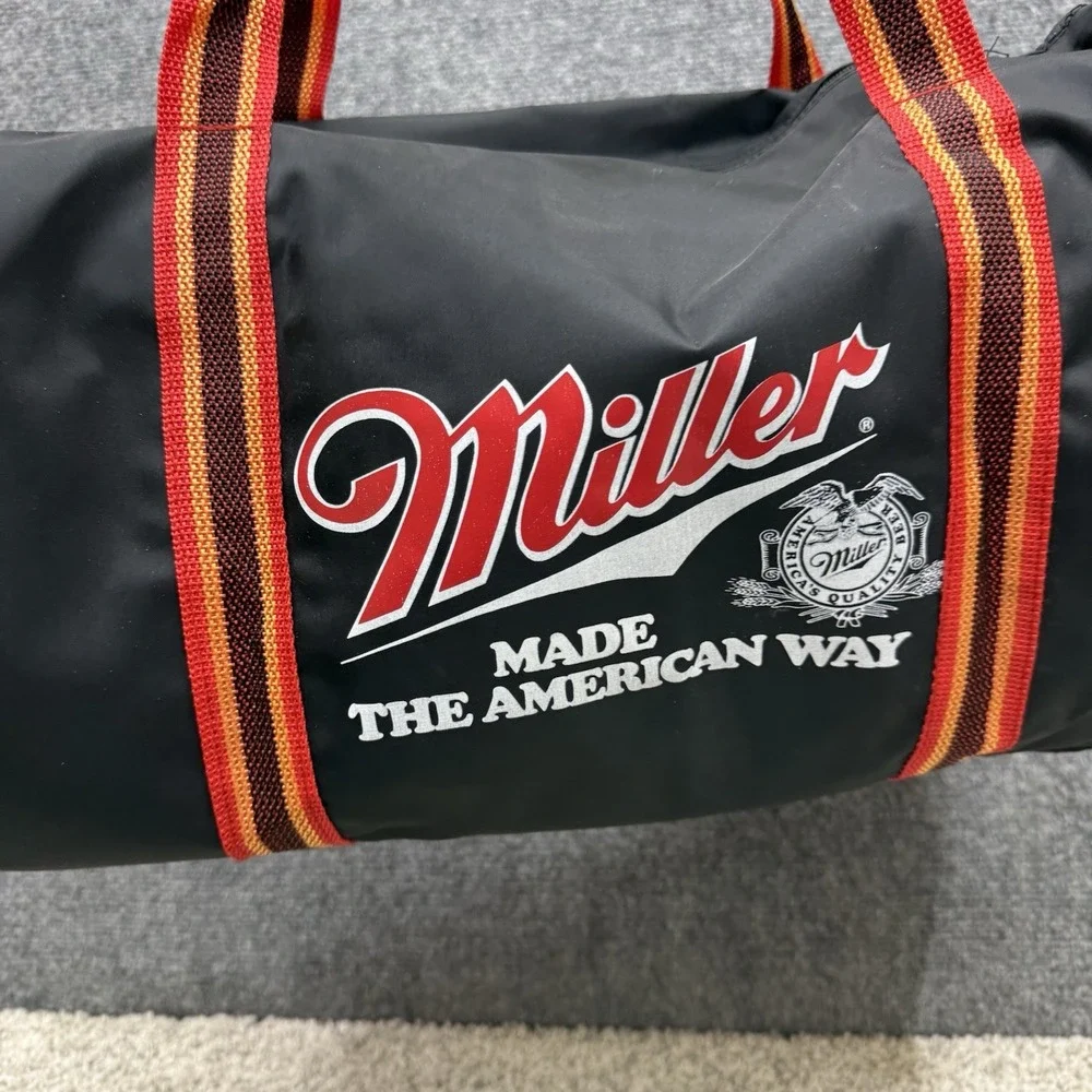 Vintage hockey Miller Baltimore Jacks Skipjacks bag duffle zip black